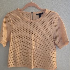 Banana Republic Orange Pink Boxy Embellished Blouse